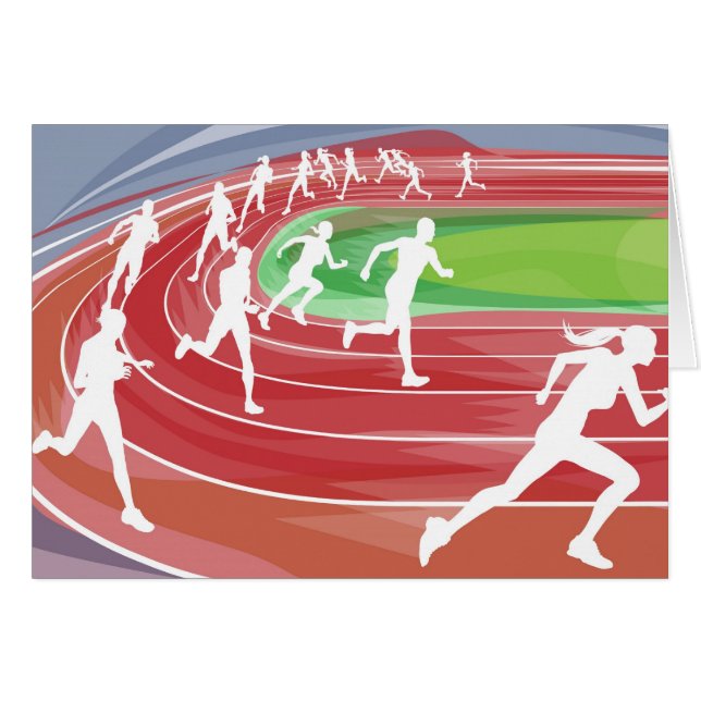 トラックの連続した競争 (正面横)