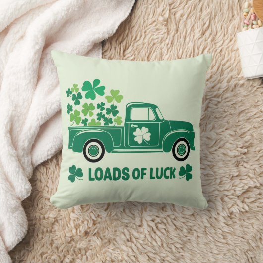 トラックの運のロードSt Patrick's Day クッション (ブランケット)