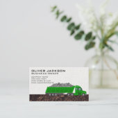 トラックの運搬の岩と材料 名刺 (スタンド正面)