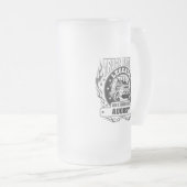 トラックの運転レジェンド生まれが入ってい威厳があるる フロストグラスビールジョッキ (正面右)