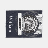 トラックの運転レジェンド生まれが追加威厳がある名に含まれる フリースブランケット (正面(横))