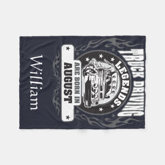 トラックの運転レジェンド生まれが追加威厳がある名に含まれる フリースブランケット (正面(横))