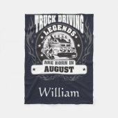 トラックの運転レジェンド生まれが追加威厳がある名に含まれる フリースブランケット (正面)