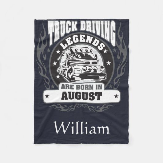 トラックの運転レジェンド生まれが追加威厳がある名に含まれる フリースブランケット (正面)