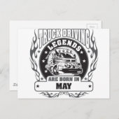 トラックの運転レジェンド生まれが5月に ポストカード (正面/裏面)