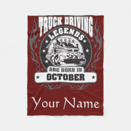 トラックの運転伝説生まれは10月にある フリースブランケット