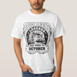 トラックの運転伝説生まれは10月にある Tシャツ