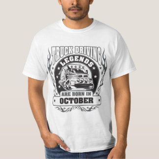 トラックの運転伝説生まれは10月にある Tシャツ