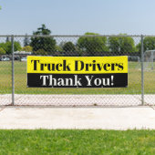 トラックの運転手ありがとう 横断幕 (インサイチュ)