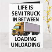 トラックの運転手さん こんにちは カード (黄色い花)