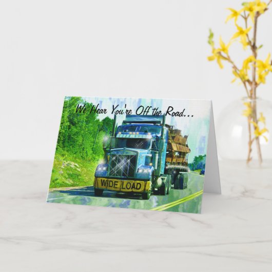 トラックの運転手とトラック運転手はすぐに良いカード カード (黄色い花)