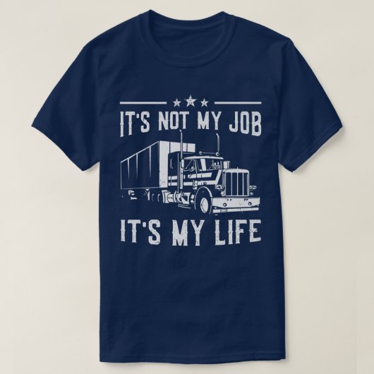 トラックの運転手とモーター恋人のためのトラックの付属品 Tシャツ (デザイン正面)