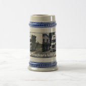 トラックの運転手と子供のためのビッグリグホワイトカーゴトラック ビールジョッキ (中央)