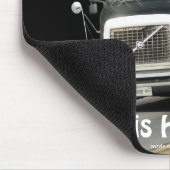 トラックの運転手と子供のための黒い貨物トラック マウスパッド (コーナー)