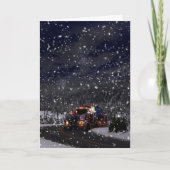 トラックの運転手のクリスマス シーズンカード (正面)
