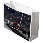 トラックの運転手のクリスマス ラージペーパーバッグ (正面アングル)