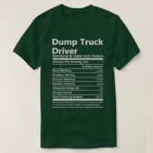 トラックの運転手の栄養と否定できない事実上のダンプ Tシャツ (デザイン正面)