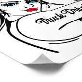 トラックの運転手はリベッターのピンを上に押し上げる ポスター (角)