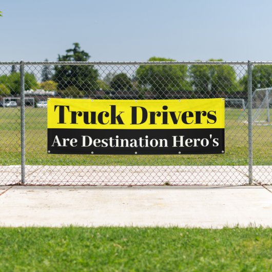トラックの運転手は目的地のheros 横断幕 (インサイチュ)