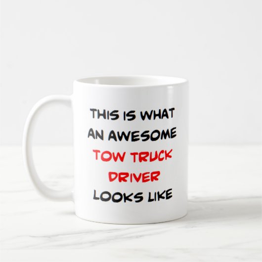 トラックの運転手を連素晴らしれて コーヒーマグカップ (左)