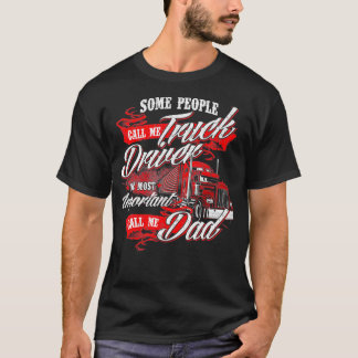 トラックの運転手パパトラックのトラックのトラックの半トラックのドライブ Tシャツ