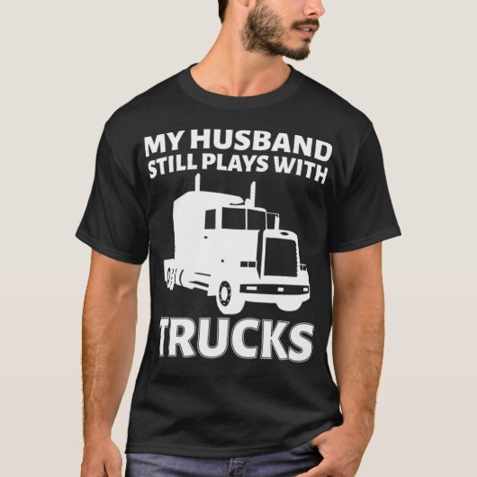 トラックの運転手 カラフル 面白い ヨガ Tシャツ (正面)