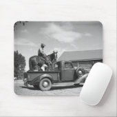 トラックの馬を持つカウボーイ マウスパッド (マウス)