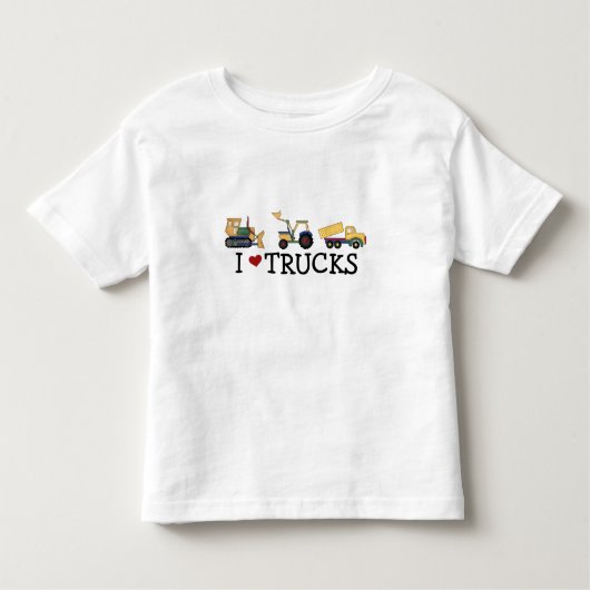 トラックのTシャツとギフトが大好き トドラーTシャツ (正面)