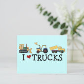 トラックのTシャツとギフトが大好き ポストカード (スタンド正面)