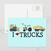 トラックのTシャツとギフトが大好き ポストカード (正面/裏面)