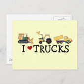 トラックのTシャツとギフトが大好き ポストカード (正面/裏面)