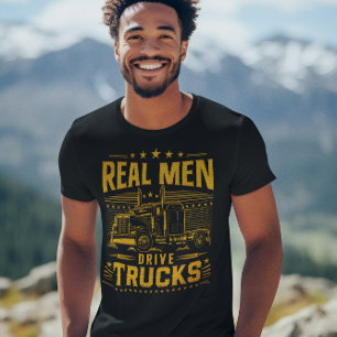 トラックはっきりした運転文化金ゴールド Tシャツ
