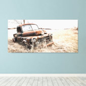 トラックは時間通りに降伏した キャンバスプリント (インサイチュ (ウッドフロア))