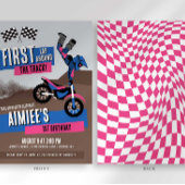 トラックを初めて一周するダートバイクの誕生日 招待状