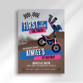 トラックを初めて一周するダートバイクの誕生日 招待状