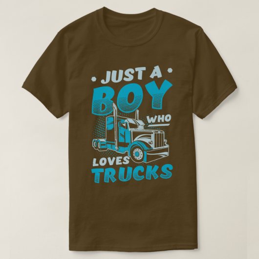 トラックを愛する少年セミトラックパーティー子供1 Tシャツ (デザイン正面)