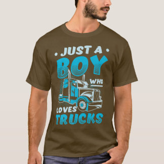 トラックを愛する少年セミトラックパーティー子供1 Tシャツ