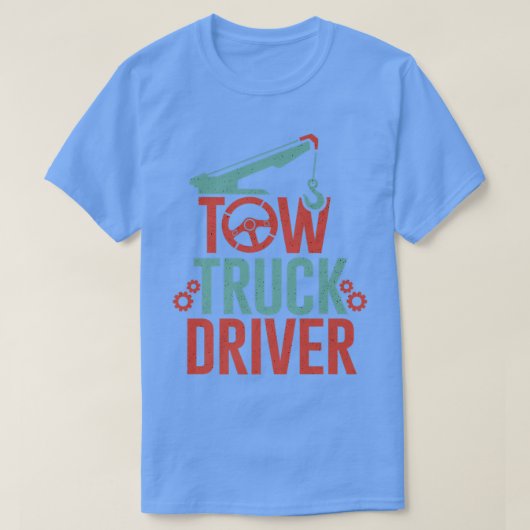 トラックを牽引するトラック運転手の牽引2 Tシャツ (デザイン正面)