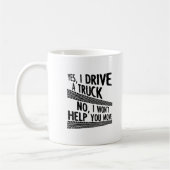 トラックを運転する面白いマグカップ コーヒーマグカップ (左)