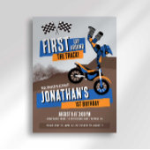 トラックを1周！ダートバイクの誕生日 招待状