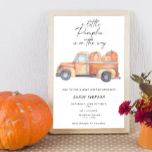 トラックカボチャ秋ベビーシャワー