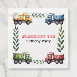 トラックカラフルを4日にダンプ。誕生日パーティーありがとう フェイバータグ