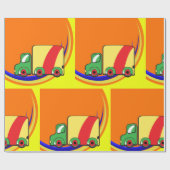 トラックカラフル ラッピングペーパー (フラット)