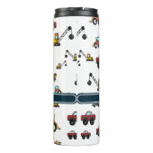 トラックカークレーン車両名パーソナライズされた タンブラー (裏面)