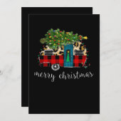 トラックキおもしろいャンピングキャンパークリスマスバッファロー シーズンカード (正面/裏面)