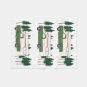 トラックキャンプRVingモーターホームツリー フリースブランケット (正面(横))