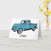 トラッククラシックの漫画イラストレーションを拾う カード (黄色い花)