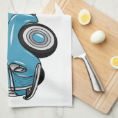 トラッククラシックの漫画イラストレーションを拾う キッチンタオル (四つ折り)