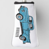 トラッククラシックの漫画イラストレーションを拾う ゴルフヘッドカバー (回転90)