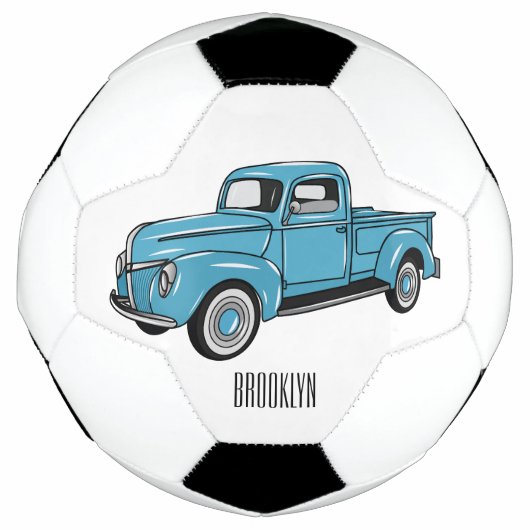 トラッククラシックの漫画イラストレーションを拾う サッカーボール (正面)